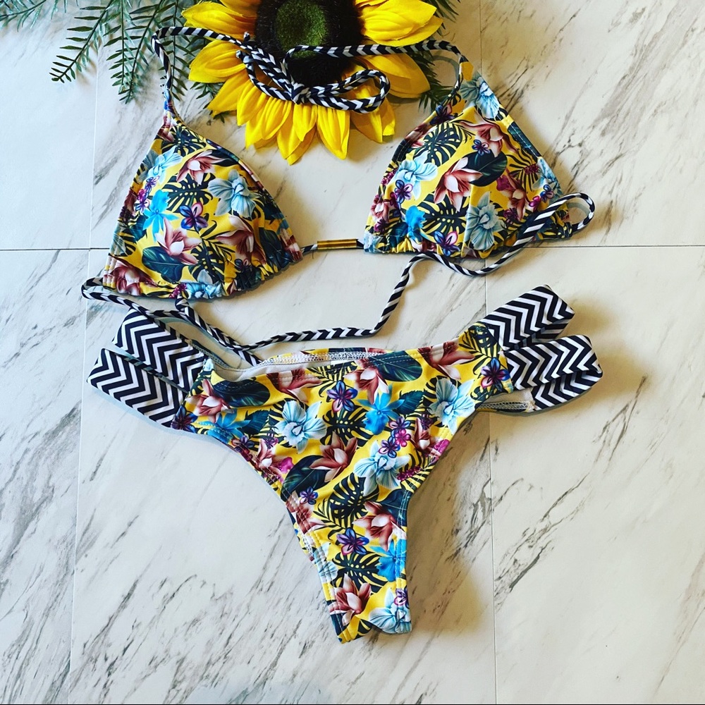 Beautiful floral print bikini